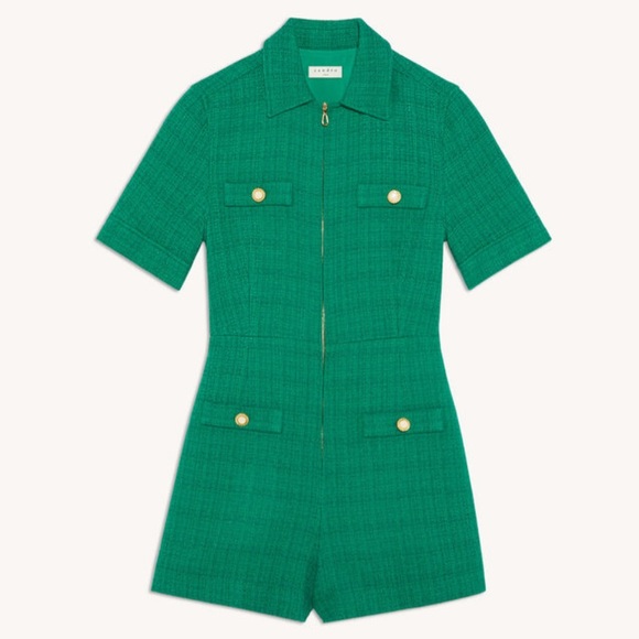 Sandro turquoise jumpsuit XS - Picture 3 of 7